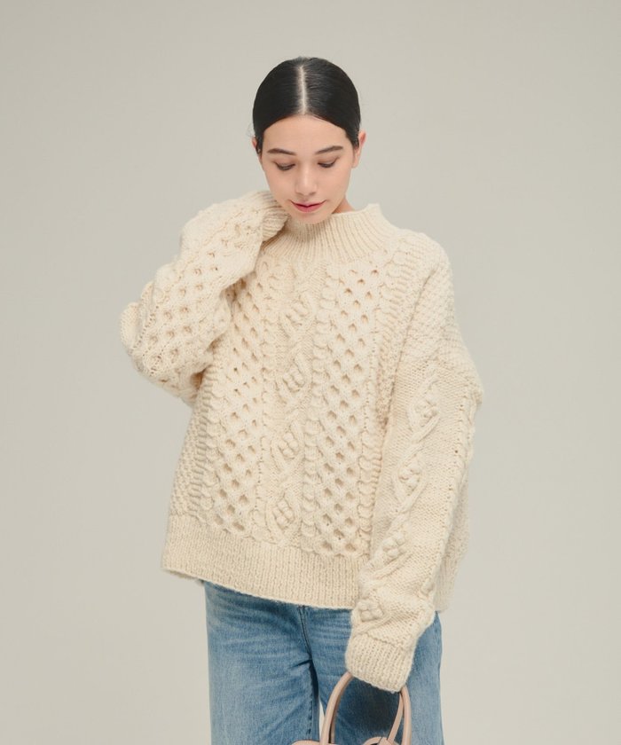 【ジーナシス/JEANASiS】のNepal Hand Knit Pullover インテリア・キッズ・メンズ・レディースファッション・服の通販 founy(ファニー) https://founy.com/ ファッション Fashion レディースファッション Fashion for Women トップス・カットソー Cut & Sew Tops ニット Knit Tops & Sweaters カジュアルプルオーバー・ニットトップス Pullovers & Knit Tops / Casual Pullovers おすすめ Recommended / Our Picks シンプル Simple, Minimal スラックス Slacks, Dress Pants デニム Denim, Jeans Material ハイネック High Neck, Mock Neck ハンド Hand, Handmade ポンポン Pom-Pom, Fluffy Ball 冬 Winter / This Winter |ID: prp329100004831631 ipo3291000000035179184
