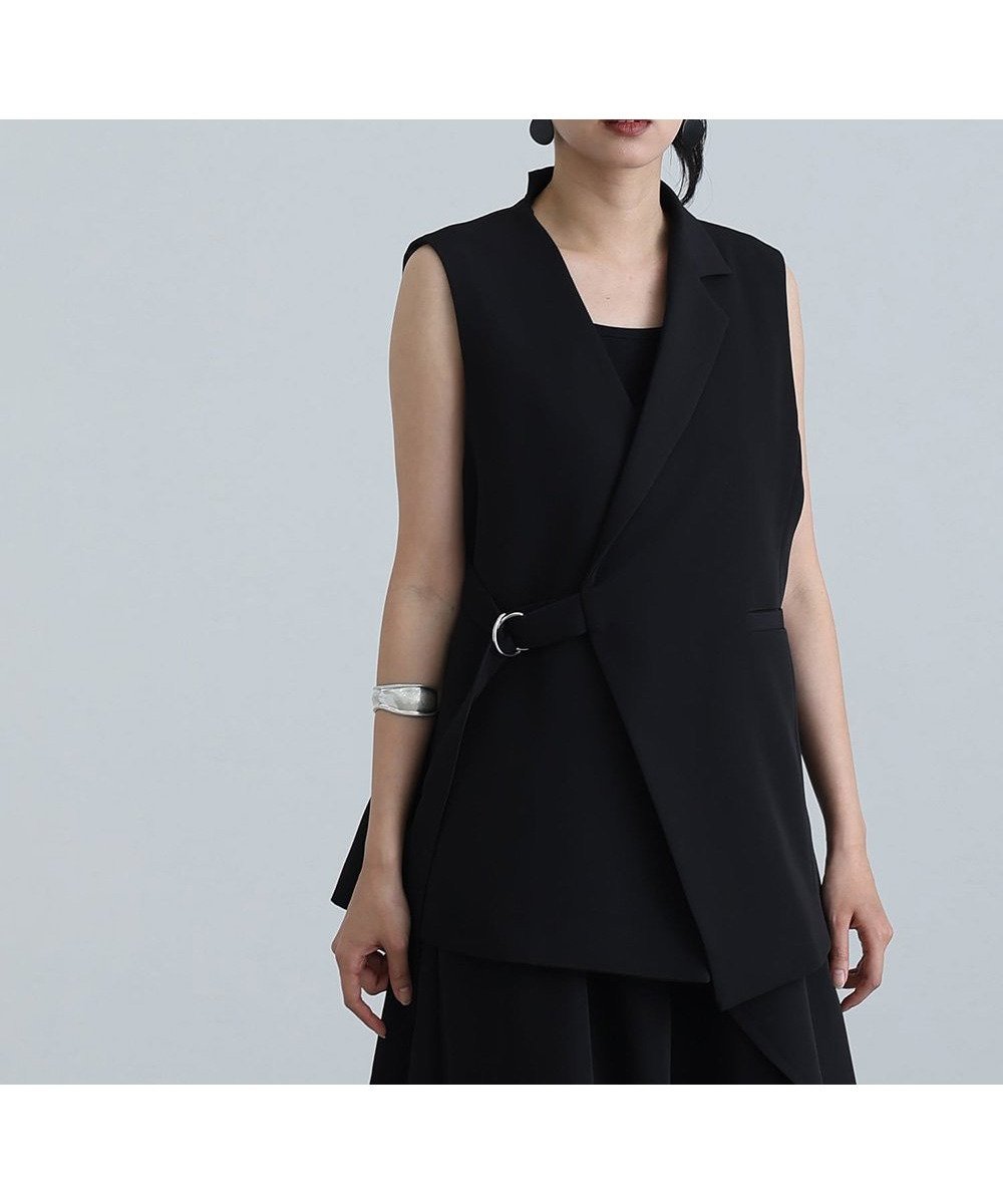 【プールヴー/PourVous】のアシンメトリーテーラードジレパンツドレス パーティードレス 結婚式 人気、トレンドファッション・服の通販 founy(ファニー) 　ファッション　Fashion　レディースファッション　Fashion for Women　アウター　Coat / Outerwear Collection　アシンメトリー　Asymmetrical Style　シンプル　Simple, Minimal　ストレート　Straight, Straight Cut　テーラード　Tailored, Tailored Fit　ドレス　Dress, One-Piece　フォーマル　Formal, Dressy　メタル　Metal, Metal Parts　ロング　Long, Long-Length　ワイド　Wide, Wide Fit　おすすめ　Recommended / Our Picks　セレモニー　Ceremony　結婚式　Wedding　二次会　After Party　 other-1|ID: prp329100004831636 ipo3291000000035179345