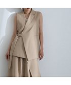 【プールヴー/PourVous】のアシンメトリーテーラードジレパンツドレス パーティードレス 結婚式 人気、トレンドファッション・服の通販 founy(ファニー) ファッション Fashion レディースファッション Fashion for Women アウター Coat / Outerwear Collection アシンメトリー Asymmetrical Style シンプル Simple, Minimal ストレート Straight, Straight Cut テーラード Tailored, Tailored Fit ドレス Dress, One-Piece フォーマル Formal, Dressy メタル Metal, Metal Parts ロング Long, Long-Length ワイド Wide, Wide Fit おすすめ Recommended / Our Picks セレモニー Ceremony 結婚式 Wedding 二次会 After Party thumbnail ベージュ|ID: prp329100004831636 ipo3291000000035179347