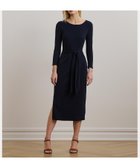 【ラルフローレン/RALPH LAUREN】のタイフロント コットンブレンド クルーネック ドレス 410ネイビー|ID: prp329100004831637 ipo3291000000035179354