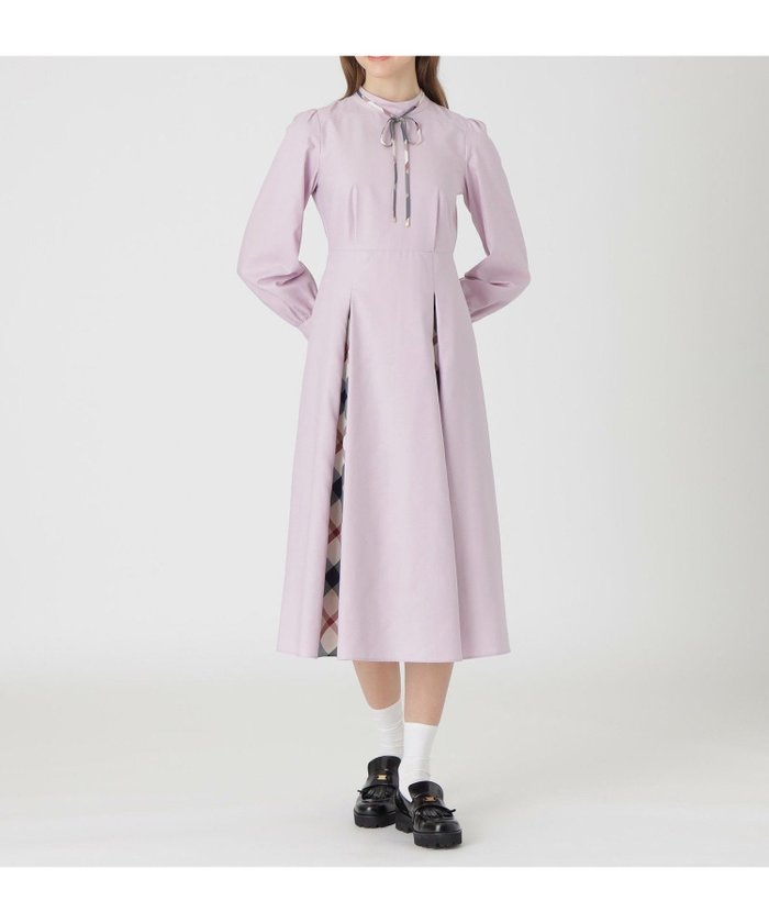 【ブルーレーベル クレストブリッジ/BLUE LABEL CRESTBRIDGE】のマイクロスパンポプリンドレス インテリア・キッズ・メンズ・レディースファッション・服の通販 founy(ファニー) https://founy.com/ ファッション Fashion レディースファッション Fashion for Women ワンピース Dresses フォーマル・パーティードレス・結婚式用ドレス Elegant & Casual Dresses ドレス Dress, One-Piece フィット Fit, Slim Fit フレア Flare, Flared フロント Front, Front Design リボン Ribbon, Bow |ID: prp329100004831642 ipo3291000000035179404