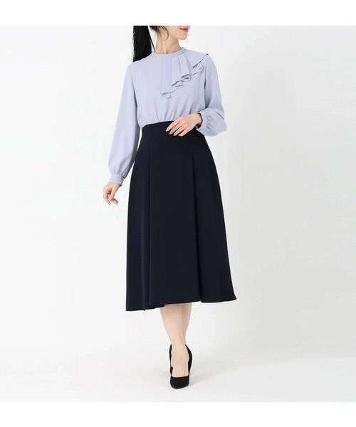 【ストロベリーフィールズ/STRAWBERRY FIELDS】のアシンメトリーフリルワンピース インテリア・キッズ・メンズ・レディースファッション・服の通販 founy(ファニー) 　ファッション　Fashion　レディースファッション　Fashion for Women　ワンピース　Dresses　サックス3|ID: prp329100004831650 ipo3291000000035179470