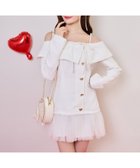 【ナイスクラップ/NICE CLAUP】の【Heart collection】ハートボタン切替ミニワンピース オフホワイト|ID: prp329100004831659 ipo3291000000035179545