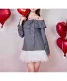 【ナイスクラップ/NICE CLAUP】の【Heart collection】ハートボタン切替ミニワンピース グレー|ID: prp329100004831659 ipo3291000000035179547