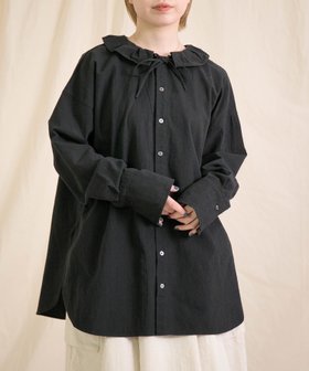 【ドミンゴ/DOMINGO】のバードクローシーチング コルレットシャツ 人気、トレンドファッション・服の通販 founy(ファニー) ファッション Fashion レディースファッション Fashion for Women トップス・カットソー Cut & Sew Tops シャツ・ブラウス・オフィスカジュアル Elegant Blouses & Button-Ups ヴィンテージ Vintage Style カフス Cuff Design キャンバス Canvas, Canvas Fabric スリット Slit, Slit Detail バランス Balance, Style Balance フリル Frill, Ruffle プリーツ Pleats, Pleated ポケット Pocket, Pocket Detail ラウンド Round, Round Neck ロング Long, Long-Length |ID:prp329100004831661