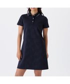 【ニューバランス ゴルフ/New Balance Golf】のロゴモノグラム柄 半袖 ポロワンピース (WOMENS) ブラック|ID: prp329100004831664 ipo3291000000035179585