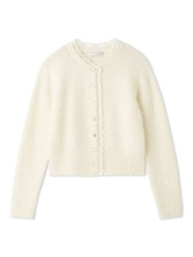 【セルフォード/CELFORD】のレーストリミングニットカーディガン 人気、トレンドファッション・服の通販 founy(ファニー) ファッション Fashion レディースファッション Fashion for Women トップス・カットソー Cut & Sew Tops ニット Knit Tops & Sweaters カーディガン・羽織り Layered Style Cardigans おすすめ Recommended / Our Picks カーディガン Cardigan, Knitwear スマート Smart, Elegant ダウン Down, Puffer トリミング Trimming, Decorative Edge バランス Balance, Style Balance フロント Front, Front Design メタル Metal, Metal Parts レース Lace, Lace Fabric エレガント 上品 Elegant |ID:prp329100004831667