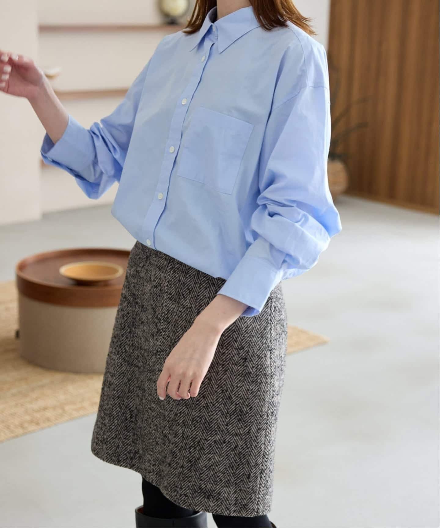 【スローブ イエナ/SLOBE IENA】の《追加》コットンブロードベーシックシャツ インテリア・キッズ・メンズ・レディースファッション・服の通販 founy(ファニー) 　ファッション　Fashion　レディースファッション　Fashion for Women　トップス・カットソー　Cut & Sew Tops　シャツ・ブラウス・オフィスカジュアル　Elegant Blouses & Button-Ups　2025年　2025　2025-2026秋冬・A/W　Autumn/Winter 2025–26 AW25–26　インナー　Innerwear　スウェット / スエット　Sweatshirt, Sweatwear　パープル　Purple, Violet　ブロード　Broadcloth, Fine Cotton　ベーシック　Basic, Essential　ポケット　Pocket, Pocket Detail　ワンポイント　One Point, Statement Accent　サックスブルー B|ID: prp329100004831671 ipo3291000000035179649