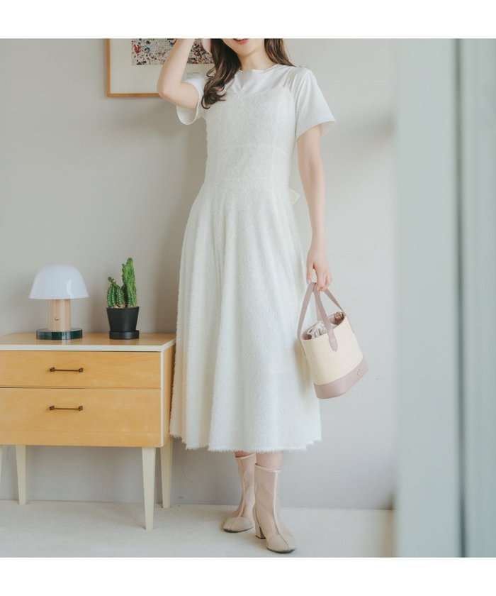 【ウィルセレクション/WILLSELECTION】のフリンジキャミワンピース インテリア・キッズ・メンズ・レディースファッション・服の通販 founy(ファニー) https://founy.com/ ファッション Fashion レディースファッション Fashion for Women ワンピース Dresses キャミソールワンピース Camisole Dresses キャミワンピース Cami Dress, Slip Dress シャーリング Shirring, Ruched スウィート Sweet, Cute Style リボン Ribbon, Bow エレガント 上品 Elegant 切替 Switching, Contrast Panel |ID: prp329100004831685 ipo3291000000035179881