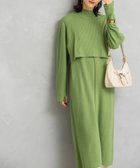 【アーバンリサーチ ロッソ/URBAN RESEARCH ROSSO】の静電防止レイヤードライクニットワンピース GREEN|ID: prp329100004831691 ipo3291000000035179948