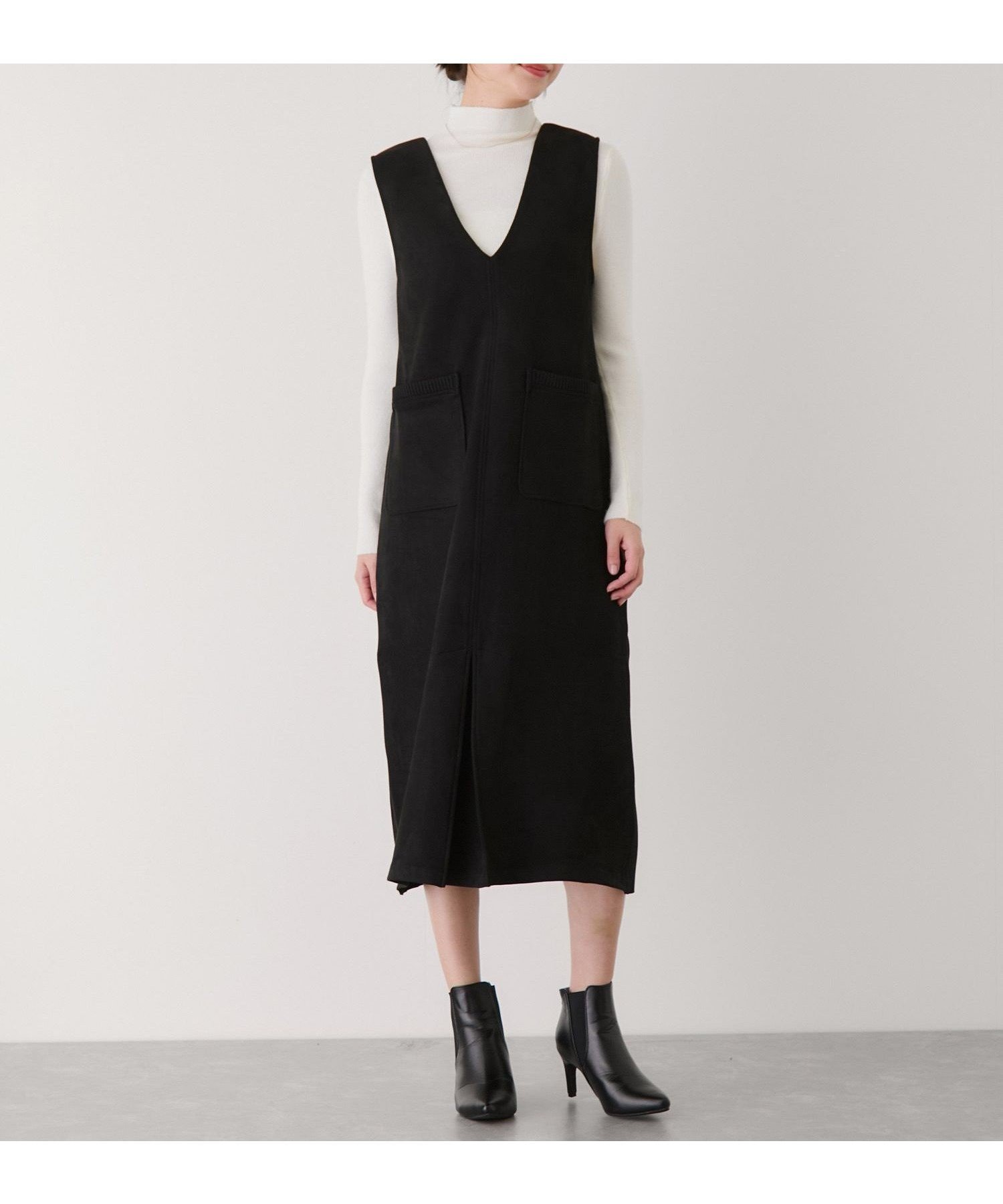 【ジャイロ/JAYRO】のスエード*リブ2WAYジャンスカ 人気、トレンドファッション・服の通販 founy(ファニー) 　ファッション　Fashion　レディースファッション　Fashion for Women　インナー　Innerwear　カーディガン　Cardigan, Knitwear　ショート　Short, Short Length　ストレッチ　Stretch, Stretchy Fabric　タートルネック　Turtleneck, High Neck　ハイネック　High Neck, Mock Neck　パッチ　Patch, Appliqué　フリル　Frill, Ruffle　ベスト　Vest, Waistcoat　ポケット　Pocket, Pocket Detail　ミックス　Mix, Mixed Style　モノトーン　Monotone, Black and White　ロング　Long, Long-Length　冬　Winter / This Winter　A/W・秋冬　Autumn/Winter　 other-1|ID: prp329100004831701 ipo3291000000035180052