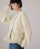 【アダム エ ロペ/ADAM ET ROPE'】の【サステナブル】ギャザーフリルコンビカーディガン 人気、トレンドファッション・服の通販 founy(ファニー) ファッション Fashion レディースファッション Fashion for Women トップス・カットソー Cut & Sew Tops カーディガン・羽織り Layered Style Cardigans インナー Innerwear カットソー Cut and Sewn Top カーディガン Cardigan, Knitwear ギャザー Gathered, Ruffled スラックス Slacks, Dress Pants タフタ Taffeta, Structured Fabric デニム Denim, Jeans Material ドット Polka Dot, Dot Pattern フェミニン Feminine, Girly フォルム Silhouette, Form フリル Frill, Ruffle フロント Front, Front Design ポケット Pocket, Pocket Detail おすすめ Recommended / Our Picks エレガント 上品 Elegant 2026年 2026 thumbnail キナリ(16)|ID: prp329100004831703 ipo3291000000035180072