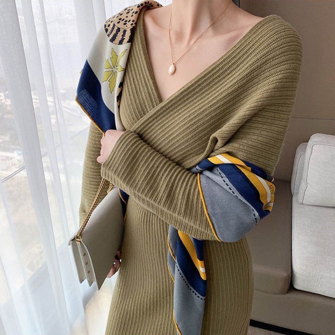 【メゾンドラティール/maison de LATIR】のニットワンピ きれいめ 女性らしい ウエスト切り替え インテリア・キッズ・メンズ・レディースファッション・服の通販 founy(ファニー) ファッション Fashion レディースファッション Fashion for Women ワンピース Dresses ニットワンピース Knit Dresses おすすめ Recommended / Our Picks カーキー|ID: prp329100004831719 ipo3291000000035180263