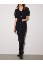 【リエンダ/rienda】のシアースリーヴコンビカーデセットワンピース BLK|ID: prp329100004831721 ipo3291000000035180298
