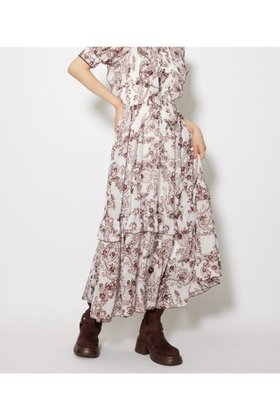 【リエンダ/rienda】のフロントロングフリルマルチパターンワンピース 人気、トレンドファッション・服の通販 founy(ファニー) ファッション Fashion レディースファッション Fashion for Women ワンピース Dresses エレガント 上品 Elegant ギャザー Gathered, Ruffled シャーリング Shirring, Ruched スリーブ Sleeve, Long Sleeve / Short Sleeve チェーン Chain, Chain Strap チュール Tulip, Tulip Motif フェミニン Feminine, Girly フレア Flare, Flared フロント Front, Front Design 再入荷 Restock / Back in Stock |ID:prp329100004831727