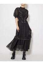 【リエンダ/rienda】のフロントロングフリルマルチパターンワンピース BLK|ID: prp329100004831727 ipo3291000000035180449