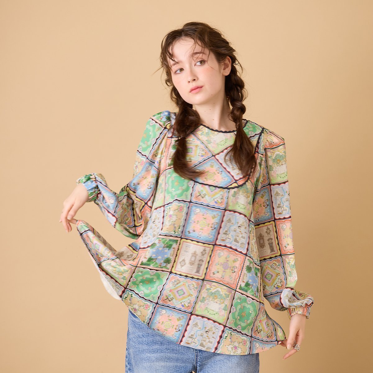 【ローズティアラ/Rose Tiara】の【22fabric】ハンカチコレクター/ ブラウス 人気、トレンドファッション・服の通販 founy(ファニー) 　ファッション　Fashion　レディースファッション　Fashion for Women　トップス・カットソー　Cut & Sew Tops　シャツ・ブラウス・オフィスカジュアル　Elegant Blouses & Button-Ups　スマート　Smart, Elegant　スモック　Smock, Smock Dress　ハンカチ　Handkerchief, Hanky　パッチワーク　Patchwork, Mixed Fabric　ビンテージ　Vintage, Retro Style　プリント　Print, Printed Pattern　ポケット　Pocket, Pocket Detail　 other-1|ID: prp329100004831732 ipo3291000000035180577