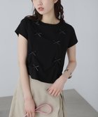 【フリーズマート/FREE'S MART】のリボンTシャツ 人気、トレンドファッション・服の通販 founy(ファニー) ファッション Fashion レディースファッション Fashion for Women トップス・カットソー Cut & Sew Tops シャツ・ブラウス・オフィスカジュアル Elegant Blouses & Button-Ups ロングTシャツ・Tシャツ Longline T-Shirts & Tees おすすめ Recommended / Our Picks コンパクト Compact, Small Size サテン Satin, Glossy Fabric デニム Denim, Jeans Material バレエ Ballet, Ballet Style フィット Fit, Slim Fit ボトム Bottoms, Lower Wear ランダム Random, Irregular リボン Ribbon, Bow thumbnail ブラック|ID: prp329100004831739 ipo3291000000035180682