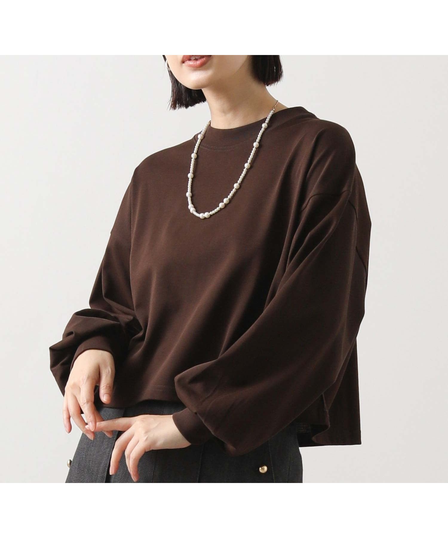 【グレディブリリアン/Gready Brilliant】のGready Brilliant/2_CoショートパフロンT 人気、トレンドファッション・服の通販 founy(ファニー) 　ファッション　Fashion　レディースファッション　Fashion for Women　トップス・カットソー　Cut & Sew Tops　ロングTシャツ・Tシャツ　Longline T-Shirts & Tees　アクセサリー　Fashion Accessories　スカーフ　Scarf, Neckwear　フロント　Front, Front Design　ベーシック　Basic, Essential　 other-1|ID: prp329100004831785 ipo3291000000035181395