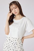 【リエンダ/rienda】の【AKB48 千葉恵里さん着用】ラインストーンロゴTシャツ 人気、トレンドファッション・服の通販 founy(ファニー) ファッション Fashion レディースファッション Fashion for Women トップス・カットソー Cut & Sew Tops シャツ・ブラウス・オフィスカジュアル Elegant Blouses & Button-Ups ロングTシャツ・Tシャツ Longline T-Shirts & Tees おすすめ Recommended / Our Picks カットソー Cut and Sewn Top クロップド Cropped, Short Length スタッズ Studs, Metal Accents ストーン Stone, Gem-Like ボトム Bottoms, Lower Wear マーメイド Mermaid, Fishtail Silhouette 夏 Summer thumbnail WHT|ID: prp329100004831889 ipo3291000000035182545