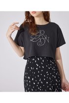【リエンダ/rienda】の【AKB48 千葉恵里さん着用】ラインストーンロゴTシャツ 人気、トレンドファッション・服の通販 founy(ファニー) ファッション Fashion レディースファッション Fashion for Women トップス・カットソー Cut & Sew Tops シャツ・ブラウス・オフィスカジュアル Elegant Blouses & Button-Ups ロングTシャツ・Tシャツ Longline T-Shirts & Tees おすすめ Recommended / Our Picks カットソー Cut and Sewn Top クロップド Cropped, Short Length スタッズ Studs, Metal Accents ストーン Stone, Gem-Like ボトム Bottoms, Lower Wear マーメイド Mermaid, Fishtail Silhouette 夏 Summer thumbnail BLK|ID: prp329100004831889 ipo3291000000035182546