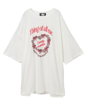 【キャンディストリッパー/Candy Stripper】のCANDY SWEETIE BIG BIG TEE 人気、トレンドファッション・服の通販 founy(ファニー) ファッション Fashion レディースファッション Fashion for Women イラスト Illustration プリント Print, Printed Pattern ルーズ Loose, Oversized |ID:prp329100004831904
