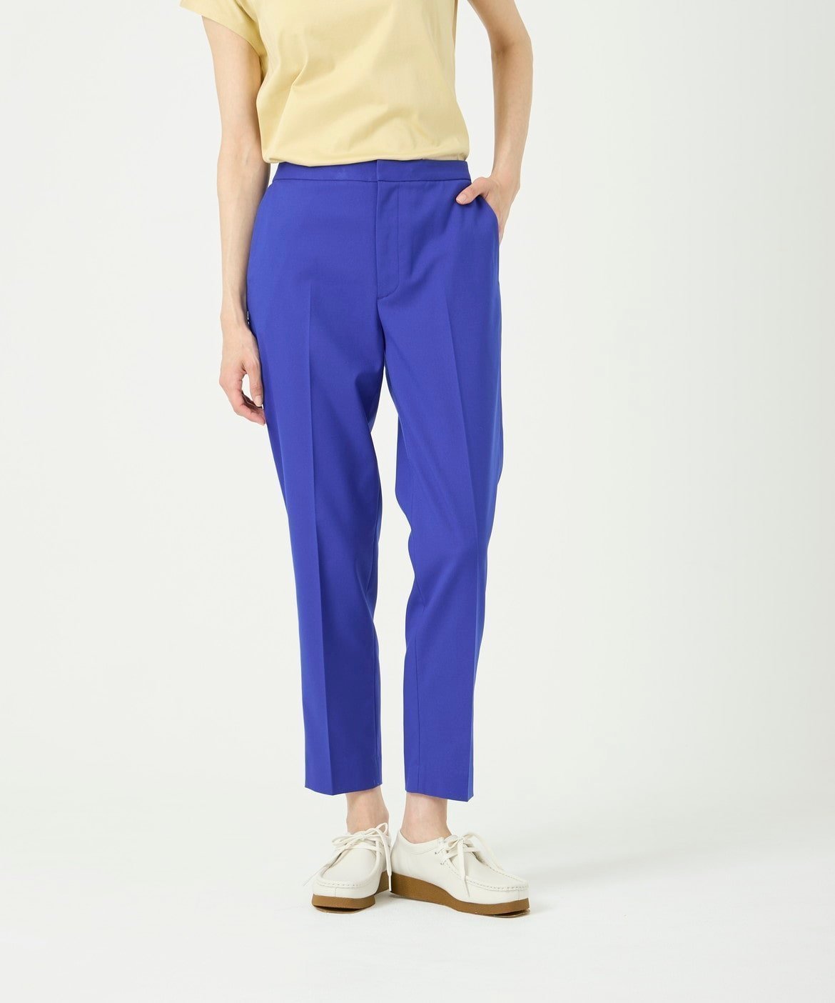 【イッツインターナショナル/I.T.'S. international】の【洗える・ストレッチ】ベーシックテーパードパンツ インテリア・キッズ・メンズ・レディースファッション・服の通販 founy(ファニー) ファッション Fashion レディースファッション Fashion for Women パンツ Pants & Trousers おすすめ Recommended / Our Picks ストレッチ Stretch, Stretchy Fabric センター Center, Center Line パターン Pattern, Design Print ベーシック Basic, Essential ポケット Pocket, Pocket Detail 洗える Machine Washable ブルー|ID: prp329100004831912 ipo3291000000035183007