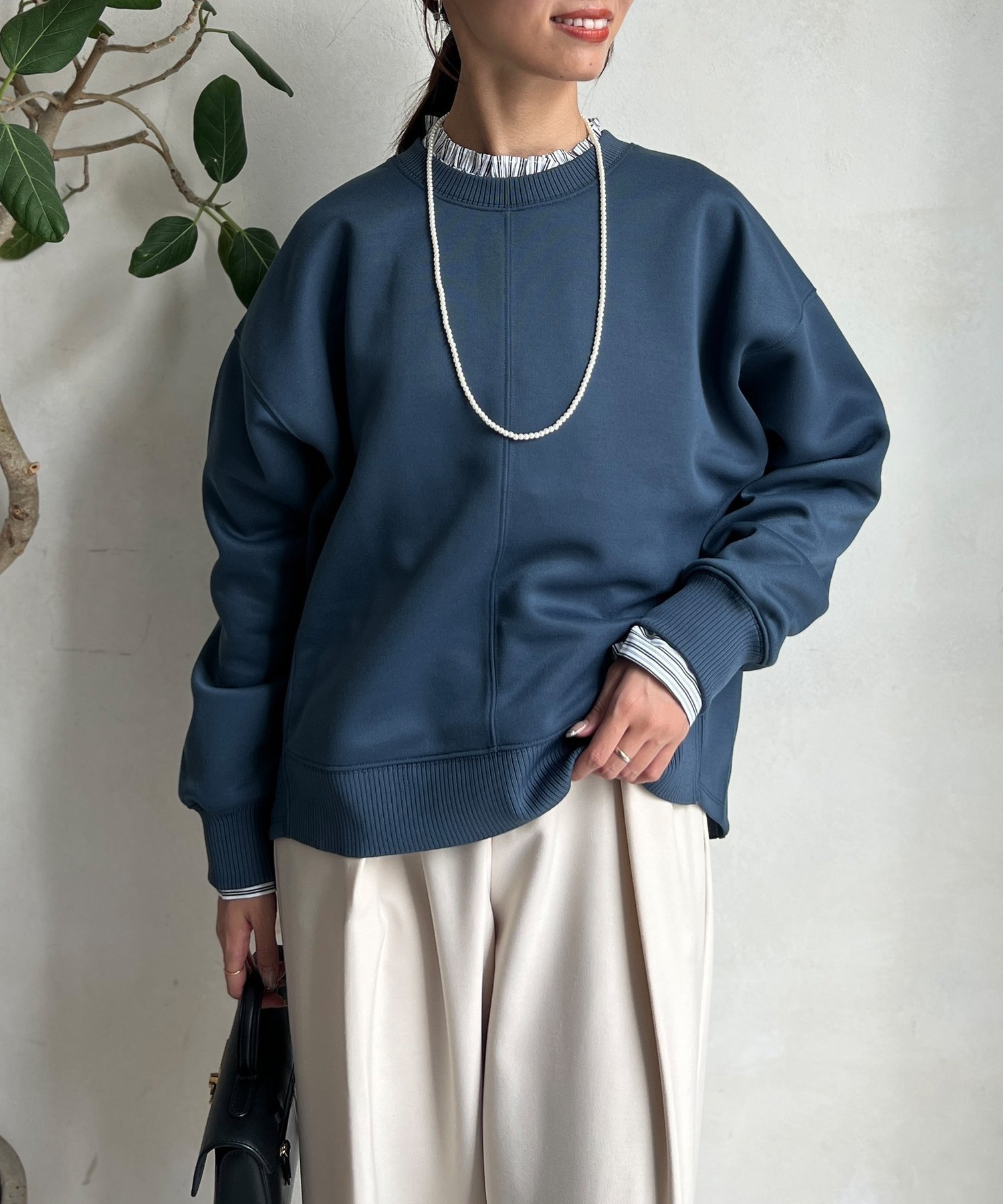 【シェトワ/Chez toi】の軽量ボンディングドロップスリーブプルオーバー インテリア・キッズ・メンズ・レディースファッション・服の通販 founy(ファニー) 　ファッション　Fashion　レディースファッション　Fashion for Women　トップス・カットソー　Cut & Sew Tops　カジュアルプルオーバー・ニットトップス　Pullovers & Knit Tops / Casual Pullovers　軽量　Lightweight, Ultra Light　デニム　Denim, Jeans Material　フリル　Frill, Ruffle　フレア　Flare, Flared　ボンディング　Bonding, Bonded Fabric　ワイド　Wide, Wide Fit　再入荷　Restock / Back in Stock　おすすめ　Recommended / Our Picks　ブルー|ID: prp329100004832146 ipo3291000000035184918