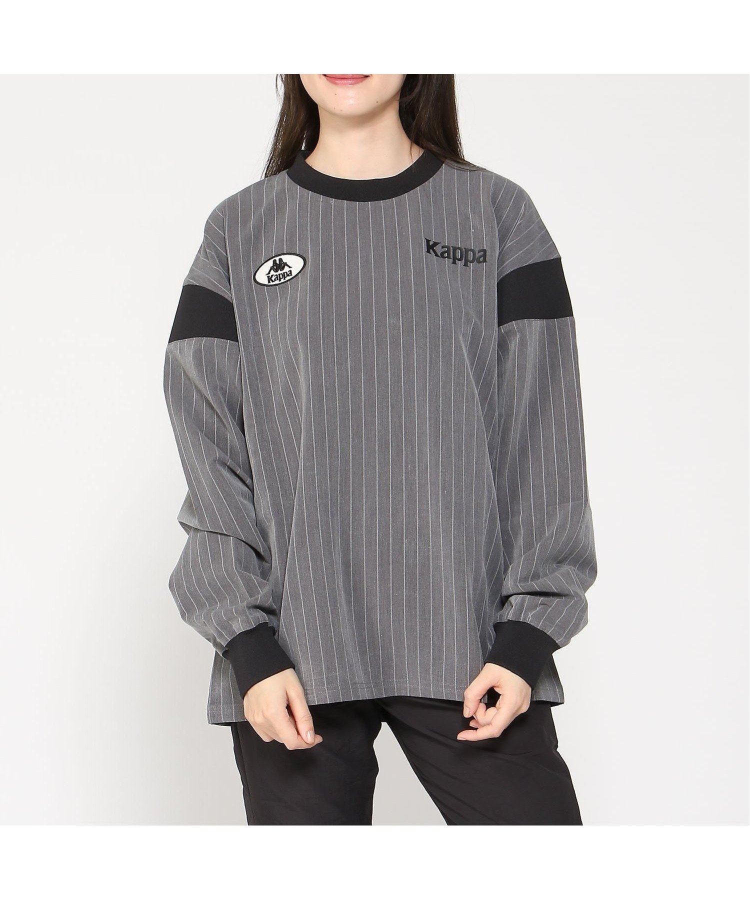 【ニッキー/nikki】のKappa/フットボールルックTシャツ 人気、トレンドファッション・服の通販 founy(ファニー) 　ファッション　Fashion　レディースファッション　Fashion for Women　トップス・カットソー　Cut & Sew Tops　シャツ・ブラウス・オフィスカジュアル　Elegant Blouses & Button-Ups　ロングTシャツ・Tシャツ　Longline T-Shirts & Tees　ショート　Short, Short Length　ストライプ　Stripe, Striped Pattern　スリーブ　Sleeve, Long Sleeve / Short Sleeve　ミックス　Mix, Mixed Style　ルーズ　Loose, Oversized　ロング　Long, Long-Length　 other-1|ID: prp329100004832161 ipo3291000000035185182