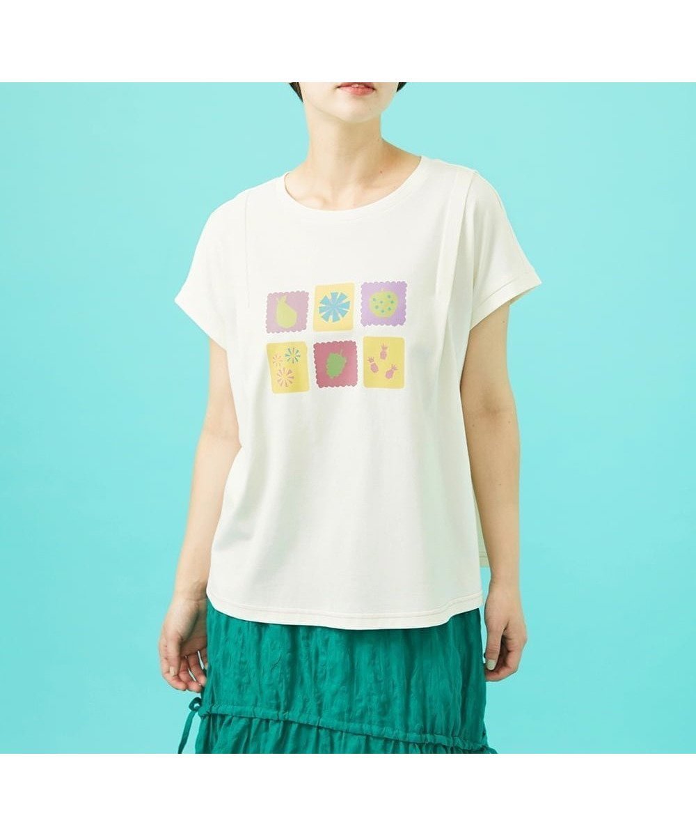 【ホコモモラ/Jocomomola】のPlanta モチーフプリントTシャツ インテリア・キッズ・メンズ・レディースファッション・服の通販 founy(ファニー) 　ファッション　Fashion　レディースファッション　Fashion for Women　トップス・カットソー　Cut & Sew Tops　シャツ・ブラウス・オフィスカジュアル　Elegant Blouses & Button-Ups　ロングTシャツ・Tシャツ　Longline T-Shirts & Tees　春　Spring　秋　Autumn　カットソー　Cut and Sewn Top　カラフル　Colorful Design　シンプル　Simple, Minimal　バランス　Balance, Style Balance　フレア　Flare, Flared　プリント　Print, Printed Pattern　ポケット　Pocket, Pocket Detail　半袖　Short Sleeve, Half Sleeve　モチーフ　Motif, Design Theme　冬　Winter / This Winter　S/S・春夏　SS, Spring/Summer, Warm Season　おすすめ　Recommended / Our Picks　夏　Summer　アイボリー|ID: prp329100004832165 ipo3291000000035185211