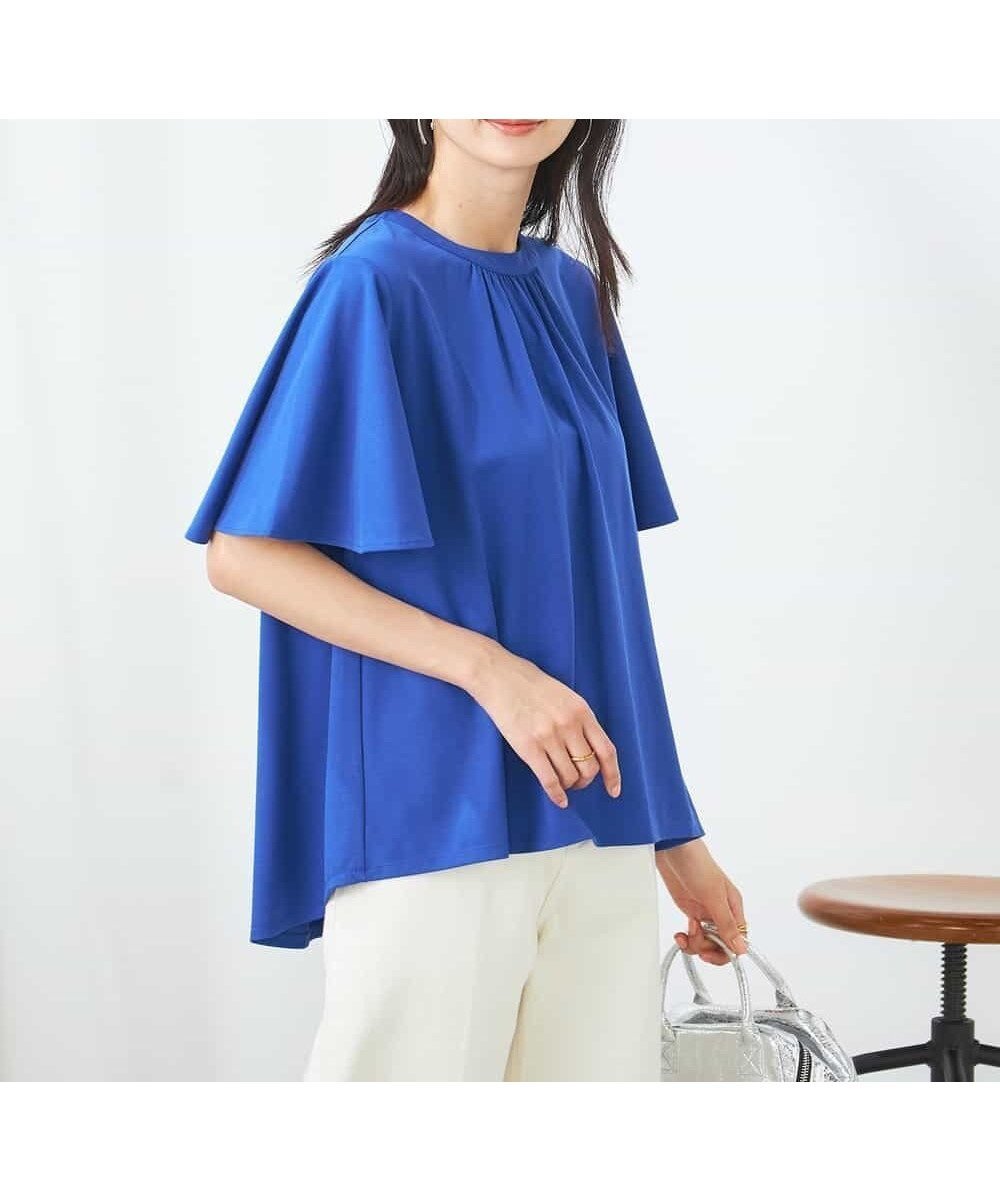 【アー ヴェー ヴェー/a.v.v】の【接触冷感/UVカット】ギャザーネックフレアスリーブトップス インテリア・キッズ・メンズ・レディースファッション・服の通販 founy(ファニー) ファッション Fashion レディースファッション Fashion for Women トップス・カットソー Cut & Sew Tops ギャザー Gathered, Ruffled シンプル Simple, Minimal ジャケット Jacket, Outerwear スリーブ Sleeve, Long Sleeve / Short Sleeve 人気 Popular, Best Seller フェミニン Feminine, Girly フレア Flare, Flared ボトム Bottoms, Lower Wear 再入荷 Restock / Back in Stock おすすめ Recommended / Our Picks 夏 Summer ブルー|ID: prp329100004832226 ipo3291000000035185831