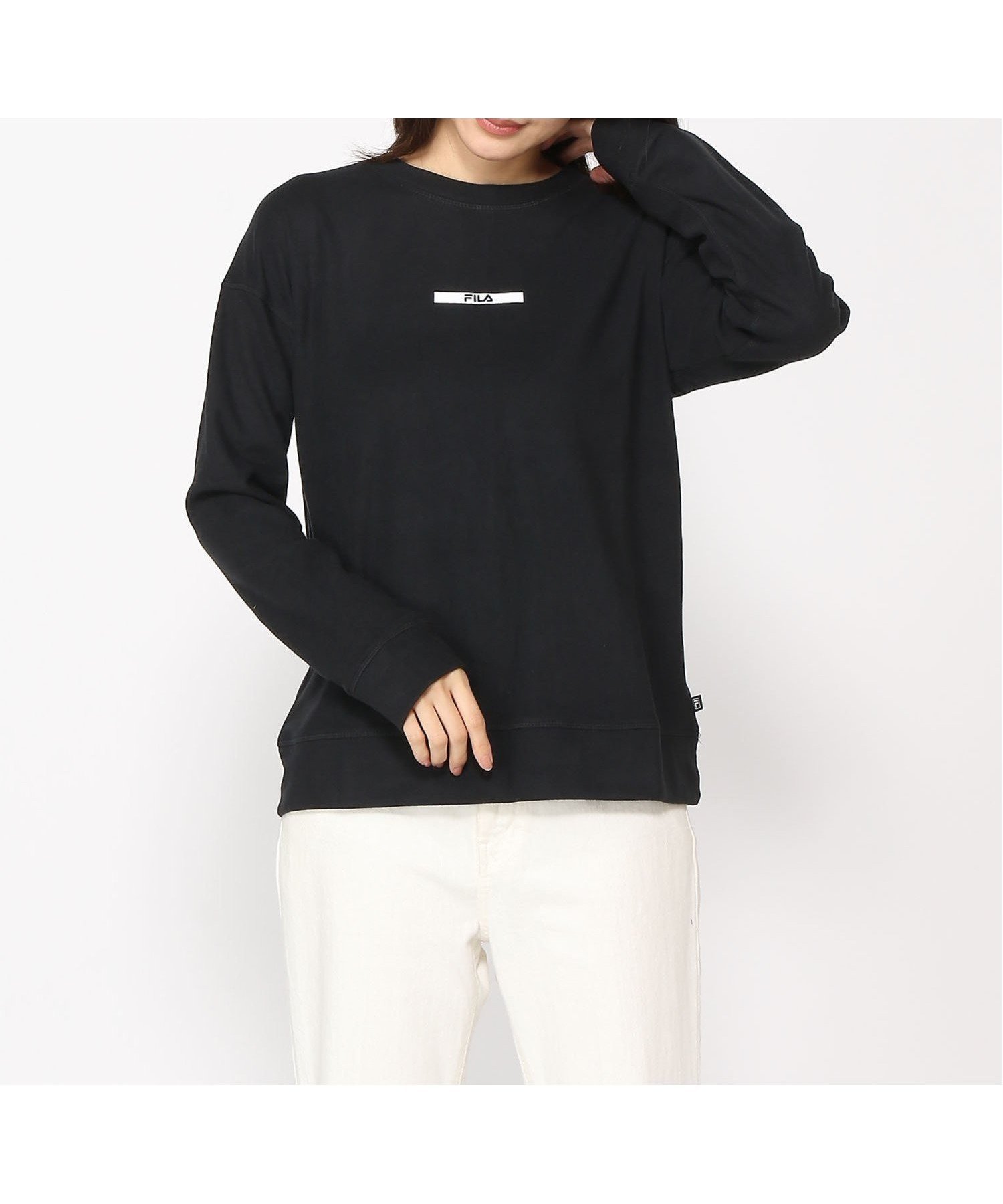 【ニッキー/nikki】のフィラ/YOGA ロングT-シャツ インテリア・キッズ・メンズ・レディースファッション・服の通販 founy(ファニー) 　ファッション　Fashion　レディースファッション　Fashion for Women　トップス・カットソー　Cut & Sew Tops　シャツ・ブラウス・オフィスカジュアル　Elegant Blouses & Button-Ups　スポーツ　Sports, Activewear　フロント　Front, Front Design　ロング　Long, Long-Length　BK|ID: prp329100004832239 ipo3291000000035185996