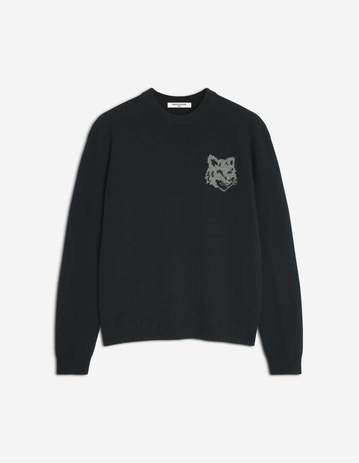 【メゾン キツネ/MAISON KITSUNE / MEN】のMaison Kitsune/FOX HEAD INTARSIA MERINO JUMPER インテリア・キッズ・メンズ・レディースファッション・服の通販 founy(ファニー) https://founy.com/ ファッション Fashion メンズファッション Fashion for Men 冬 Winter / This Winter フォックス Fox, Fox Fur フレンチ French, French Style エレガント 上品 Elegant A/W・秋冬 Autumn/Winter 長袖 Long Sleeve, Full Sleeve |ID: prp329100004832249 ipo3291000000035186112