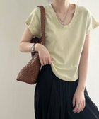 【ミニミニストア/miniministore】のUネックカットソー 韓国風 半袖Tシャツ クリーム|ID: prp329100004832265 ipo3291000000035186296