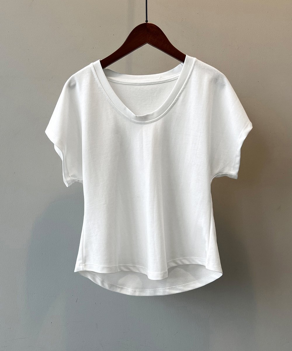 【ミニミニストア/miniministore】のUネックカットソー 韓国風 半袖Tシャツ インテリア・キッズ・メンズ・レディースファッション・服の通販 founy(ファニー) ファッション Fashion レディースファッション Fashion for Women トップス・カットソー Cut & Sew Tops シャツ・ブラウス・オフィスカジュアル Elegant Blouses & Button-Ups ロングTシャツ・Tシャツ Longline T-Shirts & Tees カットソー・ベーシックTシャツ Cut-and-Sewn Tops / Stretch Tees & Basics カットソー Cut and Sewn Top サマー Summer, Summer Style デニム Denim, Jeans Material ベーシック Basic, Essential 半袖 Short Sleeve, Half Sleeve 夏 Summer 無地 Plain, Solid Color ビジネス 仕事 通勤 Business / Work / Commuting ホワイト|ID: prp329100004832265 ipo3291000000035186302