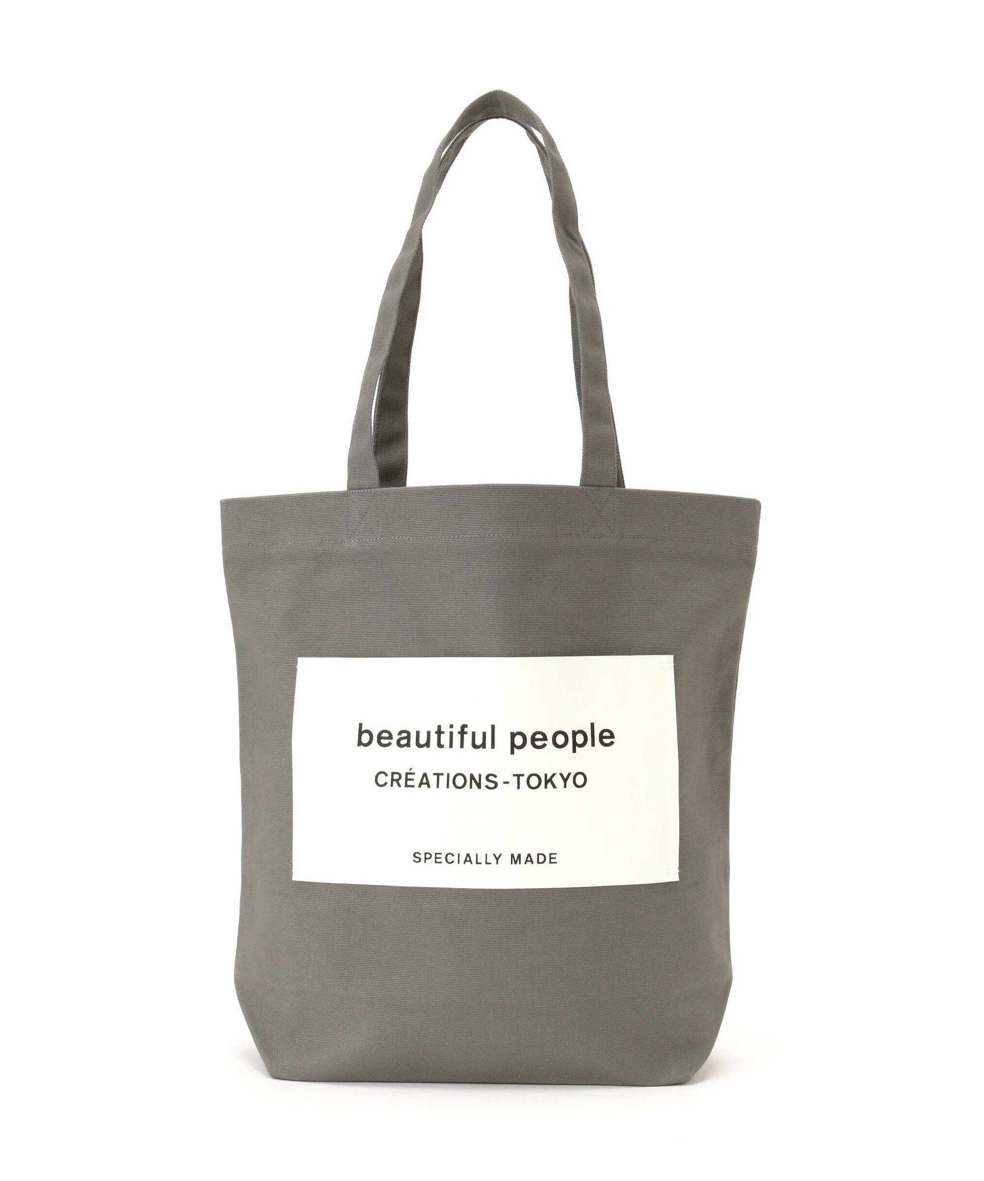 【ロイヤルフラッシュ/ROYAL FLASH】のbeautiful people/ビューティフルピープル/SDGs name tag tote bag インテリア・キッズ・メンズ・レディースファッション・服の通販 founy(ファニー) ファッション Fashion レディースファッション Fashion for Women バッグ Bags キャンバス Canvas, Canvas Fabric スタンダード Standard, Basic 定番 Standard, Basic Item パターン Pattern, Design Print ビッグ Big, Oversized ポケット Pocket, Pocket Detail グレー|ID: prp329100004832268 ipo3291000000035186324