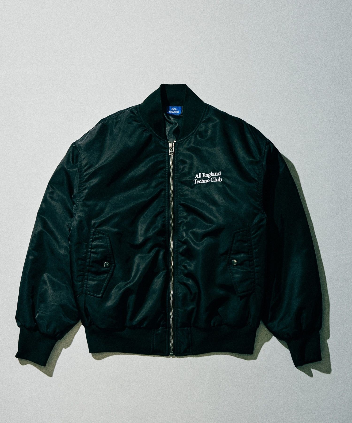 【ボンジュールレコード/bonjour records】のIDEA/アイデア for bonjour records Exclusive ALL ENGLAND TECHNO CLUB MA-1 NYLON TWILL インテリア・キッズ・メンズ・レディースファッション・服の通販 founy(ファニー) 　ファッション　Fashion　レディースファッション　Fashion for Women　アウター　Coat / Outerwear Collection　MA-1ジャケット　MA-1 Bomber Jackets / Flight Jackets　ジャケット　Jacket, Outerwear　人気　Popular, Best Seller　フロント　Front, Front Design　ロンドン　London Style, British Inspired　ブラック(01)|ID: prp329100004832269 ipo3291000000035186329