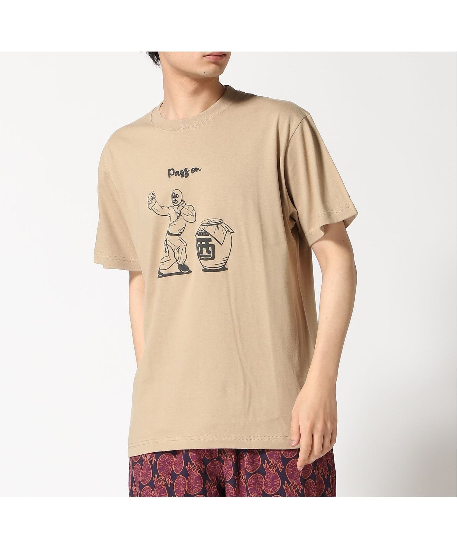 【ジムマスター/gym master / MEN】のgym master/5.6oz Pass on Tee インテリア・キッズ・メンズ・レディースファッション・服の通販 founy(ファニー) 　ファッション　Fashion　メンズファッション　Fashion for Men　クラシカル　Classical, Vintage-Inspired　スポーツ　Sports, Activewear　半袖　Short Sleeve, Half Sleeve　ベージュ|ID: prp329100004832282 ipo3291000000035186486