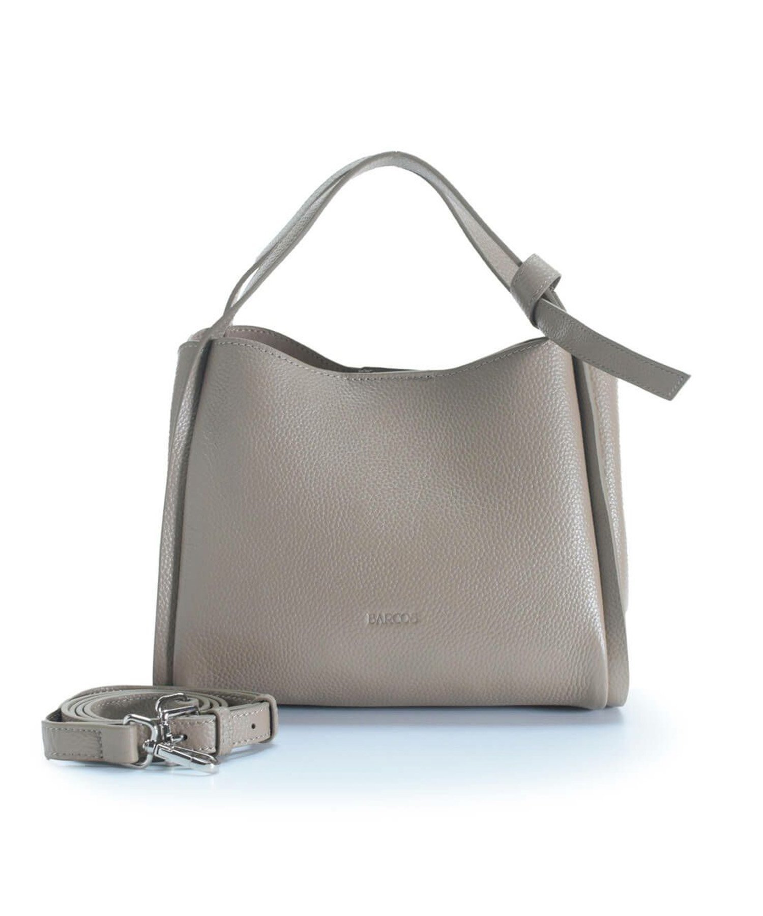 【バルコス/BARCOS】の【BARCOS】ノットチャーム付き2wayスクエアバッグ インテリア・キッズ・メンズ・レディースファッション・服の通販 founy(ファニー) 　ファッション　Fashion　レディースファッション　Fashion for Women　バッグ　Bags　ショルダー　Shoulder, Shoulder Strap　スクエア　Square, Square Shape　チャーム　Charm, Pendant　トレンド　Trend, Trending Now　フェミニン　Feminine, Girly　ポケット　Pocket, Pocket Detail　マニッシュ　Mannish, Boyish　モチーフ　Motif, Design Theme　財布　Wallet, Purse　トープ|ID: prp329100004832288 ipo3291000000035186545