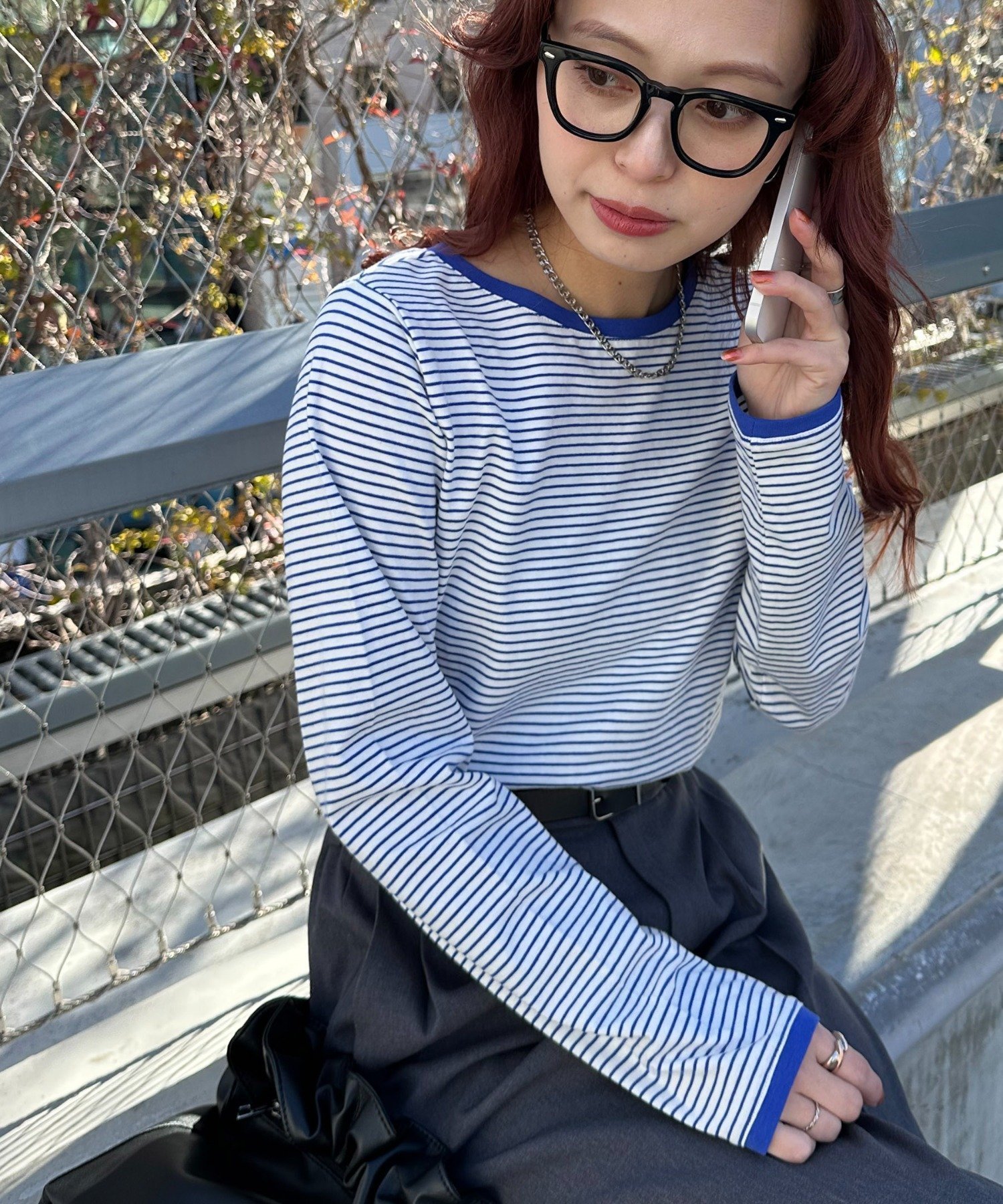 【ディスコート/Discoat】の【WEB限定】細ボーダーTシャツ インテリア・キッズ・メンズ・レディースファッション・服の通販 founy(ファニー) 　ファッション　Fashion　レディースファッション　Fashion for Women　トップス・カットソー　Cut & Sew Tops　シャツ・ブラウス・オフィスカジュアル　Elegant Blouses & Button-Ups　ロングTシャツ・Tシャツ　Longline T-Shirts & Tees　おすすめ　Recommended / Our Picks　キャミワンピース　Cami Dress, Slip Dress　シンプル　Simple, Minimal　ストレッチ　Stretch, Stretchy Fabric　スラックス　Slacks, Dress Pants　デニム　Denim, Jeans Material　トレンド　Trend, Trending Now　パイピング　Piping, Trim Design　フィット　Fit, Slim Fit　ベーシック　Basic, Essential　ボーダー　Border, Stripe　ロング　Long, Long-Length　定番　Standard, Basic Item　ホワイトその他1|ID: prp329100004832291 ipo3291000000035186577