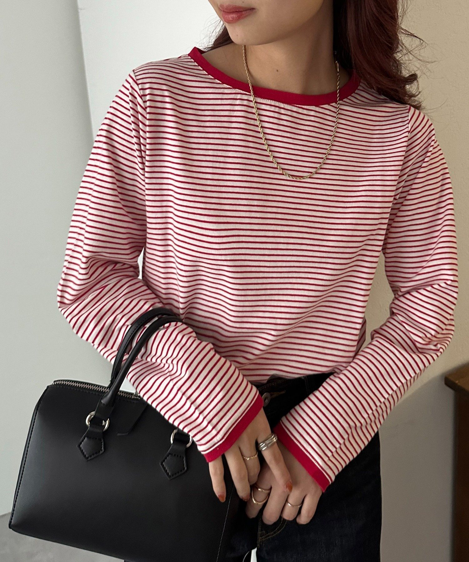 【ディスコート/Discoat】の【WEB限定】細ボーダーTシャツ インテリア・キッズ・メンズ・レディースファッション・服の通販 founy(ファニー) 　ファッション　Fashion　レディースファッション　Fashion for Women　トップス・カットソー　Cut & Sew Tops　シャツ・ブラウス・オフィスカジュアル　Elegant Blouses & Button-Ups　ロングTシャツ・Tシャツ　Longline T-Shirts & Tees　おすすめ　Recommended / Our Picks　キャミワンピース　Cami Dress, Slip Dress　シンプル　Simple, Minimal　ストレッチ　Stretch, Stretchy Fabric　スラックス　Slacks, Dress Pants　デニム　Denim, Jeans Material　トレンド　Trend, Trending Now　パイピング　Piping, Trim Design　フィット　Fit, Slim Fit　ベーシック　Basic, Essential　ボーダー　Border, Stripe　ロング　Long, Long-Length　定番　Standard, Basic Item　ホワイトその他2|ID: prp329100004832291 ipo3291000000035186578