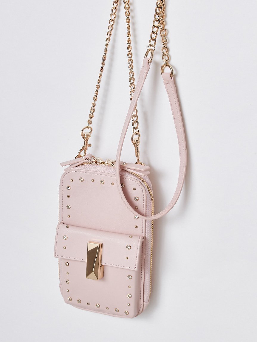 【セルフォード/CELFORD】の【リュタン】ビジュースタッズマルチショルダー インテリア・キッズ・メンズ・レディースファッション・服の通販 founy(ファニー) 　ファッション　Fashion　レディースファッション　Fashion for Women　ショルダー　Shoulder, Shoulder Strap　スマホ　Smartphone, Mobile Device　スマート　Smart, Elegant　チェーン　Chain, Chain Strap　チャーム　Charm, Pendant　ポケット　Pocket, Pocket Detail　ポシェット　Pochette, Mini Bag　メタル　Metal, Metal Parts　ラップ　Wrap, Wrap Design　夏　Summer　LPNK[061]|ID: prp329100004832306 ipo3291000000035186687