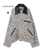 【コンバーストウキョウ/CONVERSE TOKYO】の【PENDLETON】JACQUARD JACKET 人気、トレンドファッション・服の通販 founy(ファニー) ファッション Fashion レディースファッション Fashion for Women アウター Coat / Outerwear Collection レディースジャケット・軽アウター Jackets カットソー Cut and Sewn Top クラシック Classic, Timeless Style コレクション Collection, Seasonal Line ジャカード／ジャガード Jacquard, Woven Pattern ジャケット Jacket, Outerwear スウェット / スエット Sweatshirt, Sweatwear ストレッチ Stretch, Stretchy Fabric スニーカー Sneakers, Trainers デニム Denim, Jeans Material バランス Balance, Style Balance ポケット Pocket, Pocket Detail thumbnail ブルー|ID: prp329100004832339 ipo3291000000035187087