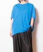 【オズモーシス/OSMOSIS】の切替コクーンTシャツ 人気、トレンドファッション・服の通販 founy(ファニー) ファッション Fashion レディースファッション Fashion for Women トップス・カットソー Cut & Sew Tops シャツ・ブラウス・オフィスカジュアル Elegant Blouses & Button-Ups ロングTシャツ・Tシャツ Longline T-Shirts & Tees とろみ Fluid, Flowy Fabric カットソー Cut and Sewn Top ギャザー Gathered, Ruffled コクーン Cocoon, Cocoon Silhouette 再入荷 Restock / Back in Stock 切替 Switching, Contrast Panel A/W・秋冬 Autumn/Winter thumbnail BLUE|ID: prp329100004832340 ipo3291000000035187095