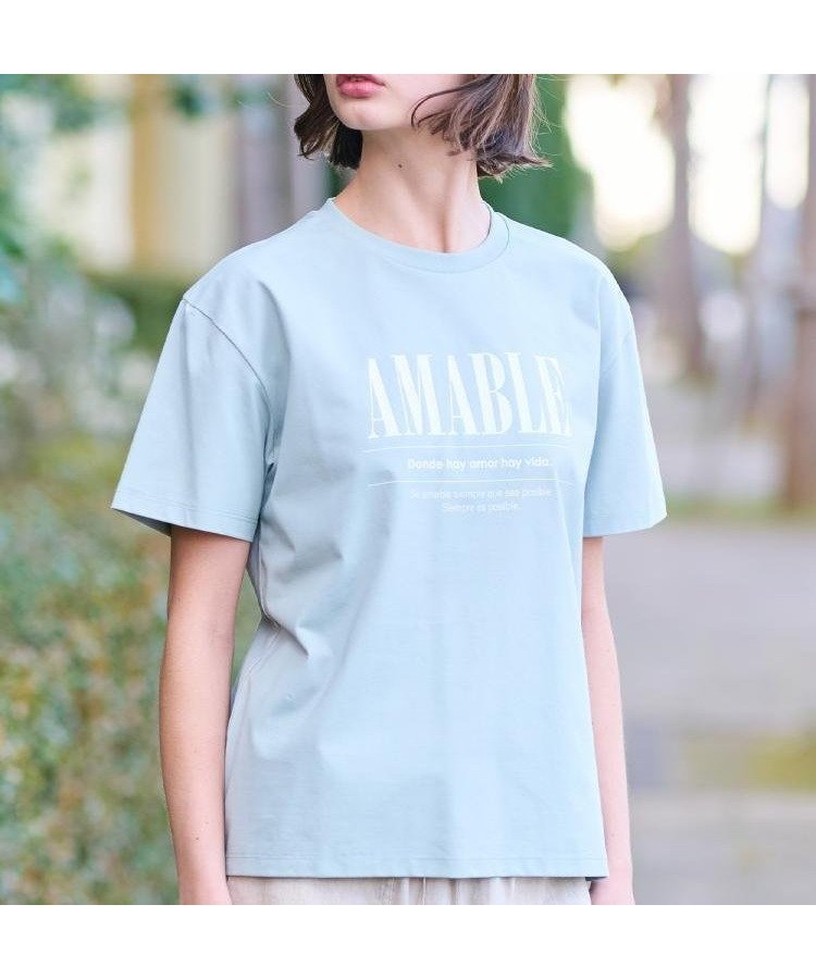 【ドレステリア/DRESSTERIOR】の【接触冷感/UVカット】バックブリーズテックロゴTシャツ インテリア・キッズ・メンズ・レディースファッション・服の通販 founy(ファニー) 　ファッション　Fashion　レディースファッション　Fashion for Women　トップス・カットソー　Cut & Sew Tops　シャツ・ブラウス・オフィスカジュアル　Elegant Blouses & Button-Ups　ロングTシャツ・Tシャツ　Longline T-Shirts & Tees　バッグ　Bags　スペシャル　Special, Limited Edition　スマート　Smart, Elegant　プリント　Print, Printed Pattern　夏　Summer　ミントグリーン|ID: prp329100004832343 ipo3291000000035187131