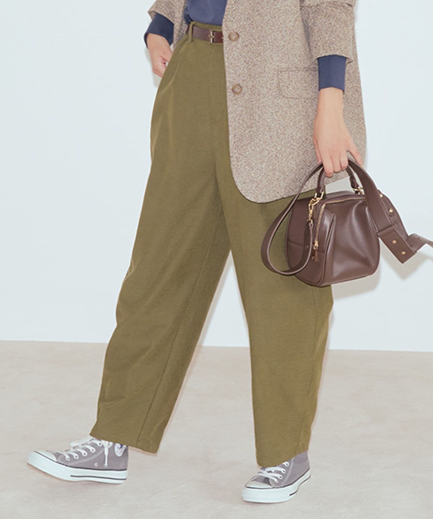 【スタディオ クリップ/studio CLIP】のやわらかストレッチカーブイージーパンツ プチ・プラスサイズあり インテリア・キッズ・メンズ・レディースファッション・服の通販 founy(ファニー) 　ファッション　Fashion　レディースファッション　Fashion for Women　パンツ　Pants & Trousers　おすすめ　Recommended / Our Picks　ストレッチ　Stretch, Stretchy Fabric　デニム　Denim, Jeans Material　トレンド　Trend, Trending Now　ボトム　Bottoms, Lower Wear　リラックス　Relax, Relaxed Fit　ワイド　Wide, Wide Fit　人気　Popular, Best Seller　カーキ78|ID: prp329100004832347 ipo3291000000035187207