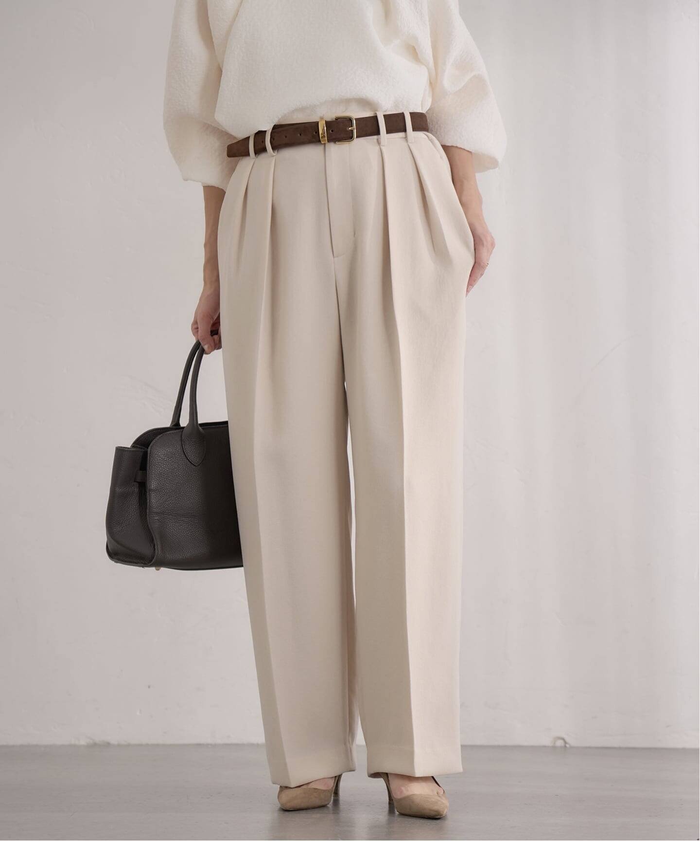 【イエナ/IENA】のNAVY ジョーゼットサイドゴムタックパンツ 人気、トレンドファッション・服の通販 founy(ファニー) 　ファッション　Fashion　レディースファッション　Fashion for Women　パンツ　Pants & Trousers　コレクション　Collection, Seasonal Line　ジョーゼット　Georgette, Semi-Sheer Fabric　バランス　Balance, Style Balance　フォルム　Silhouette, Form　ベーシック　Basic, Essential　セレモニー　Ceremony　2026年　2026　 other-1|ID: prp329100004832363 ipo3291000000035187363