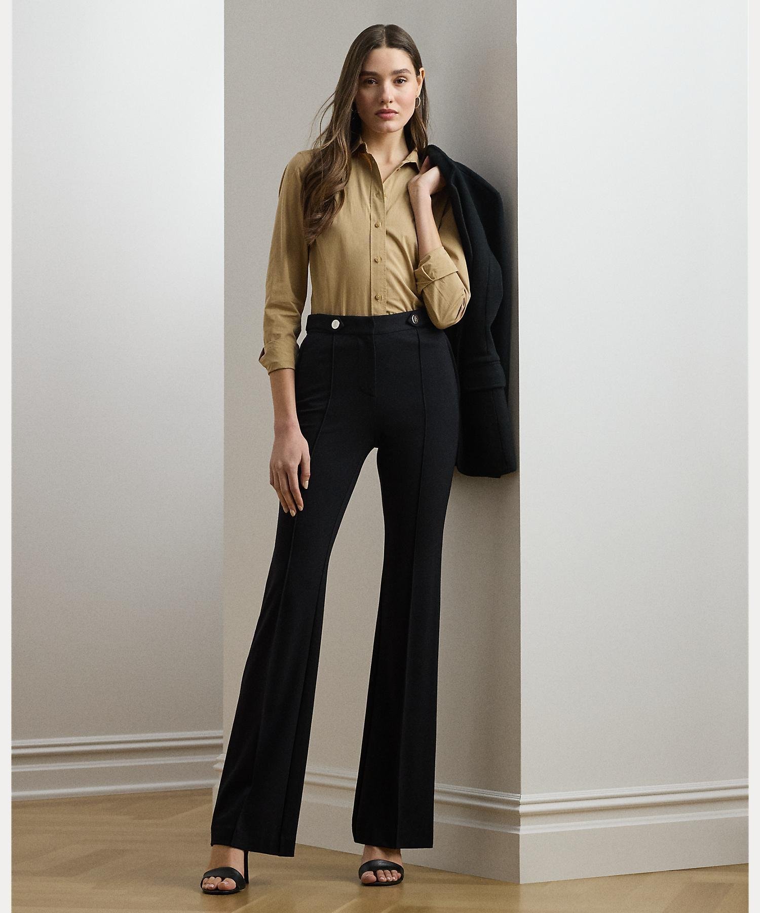 【ラルフローレン/RALPH LAUREN】のポンチ ブーツ トラウザー インテリア・キッズ・メンズ・レディースファッション・服の通販 founy(ファニー) 　ファッション　Fashion　レディースファッション　Fashion for Women　くるぶし　Ankle-Length　なめらか　Smooth, Silky Texture　ストレッチ　Stretch, Stretchy Fabric　スプリング　Spring, Spring Collection　フロント　Front, Front Design　ポケット　Pocket, Pocket Detail　メタル　Metal, Metal Parts　001ブラック|ID: prp329100004832373 ipo3291000000035187468