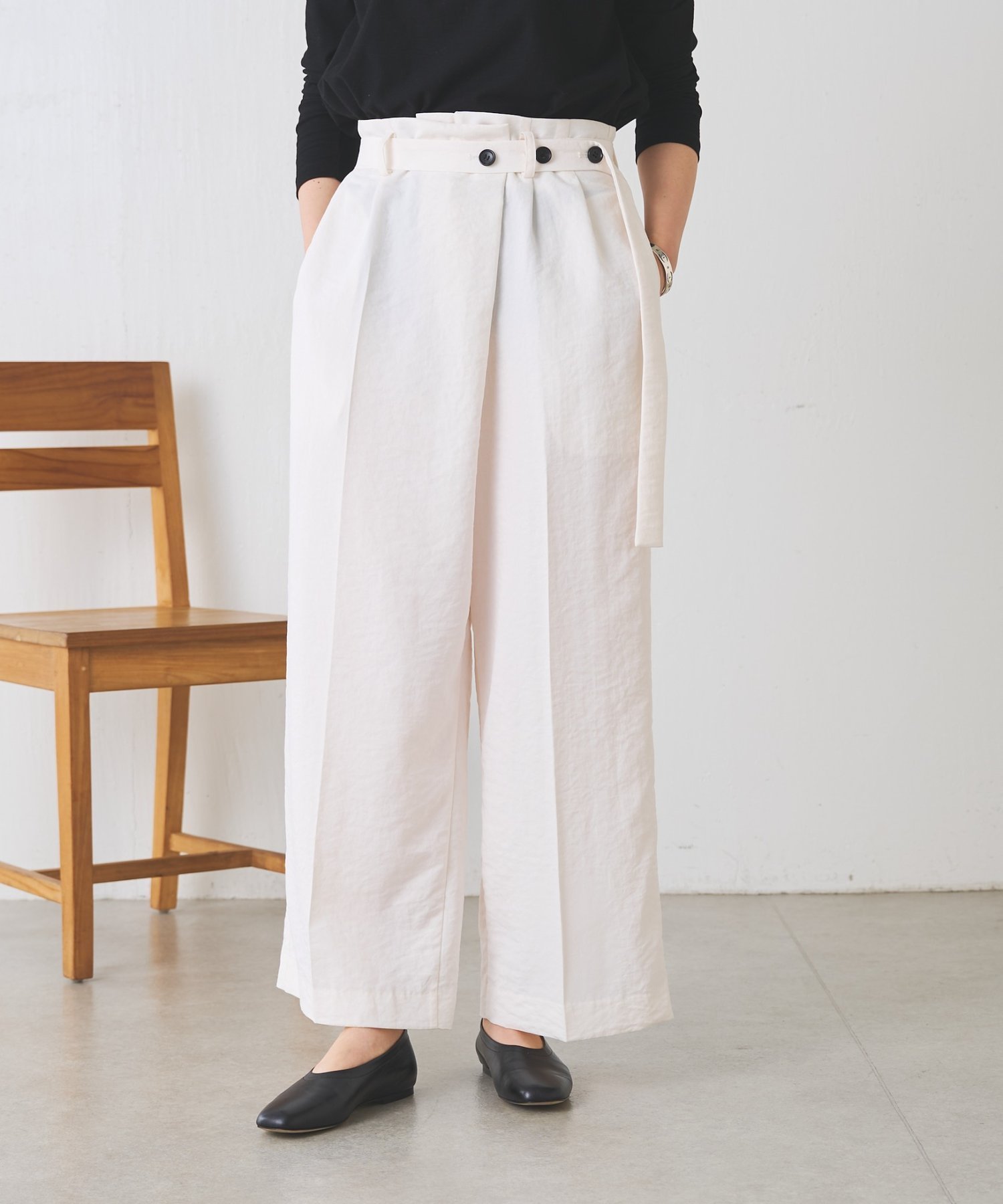 【ビアズリー/BEARDSLEY】のアシメウエストベルトパンツ インテリア・キッズ・メンズ・レディースファッション・服の通販 founy(ファニー) 　ファッション　Fashion　レディースファッション　Fashion for Women　パンツ　Pants & Trousers　ベルト&ウエストマーク　Belts & Waist Accessories　アシンメトリー　Asymmetrical Style　シンプル　Simple, Minimal　センター　Center, Center Line　ドレープ　Drape, Draping Fabric　フィット　Fit, Slim Fit　フロント　Front, Front Design　ポケット　Pocket, Pocket Detail　ワイド　Wide, Wide Fit　再入荷　Restock / Back in Stock　アイボリー|ID: prp329100004832377 ipo3291000000035187537