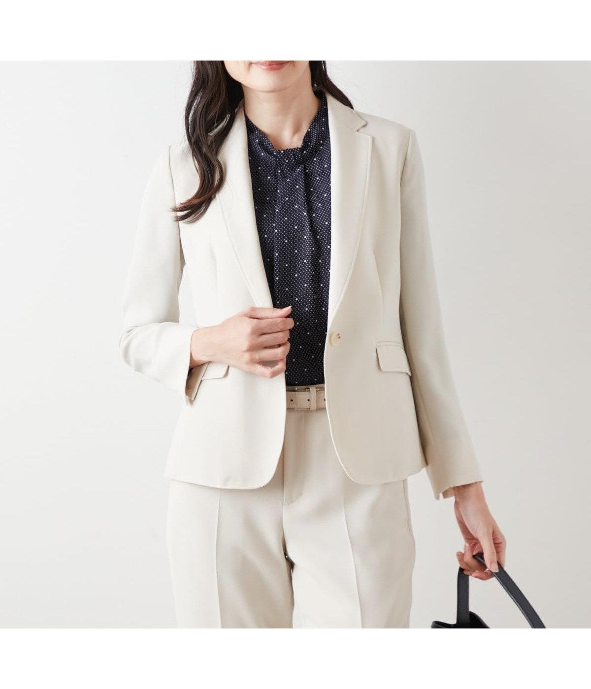 【ニューヨーカー/NEWYORKER】の【ウォッシャブル】ダブルフェイス ノッチドラペル1釦ジャケット インテリア・キッズ・メンズ・レディースファッション・服の通販 founy(ファニー) 　ファッション　Fashion　レディースファッション　Fashion for Women　アウター　Coat / Outerwear Collection　レディースジャケット・軽アウター　Jackets　ウォッシャブル　Machine Washable　春　Spring　軽量　Lightweight, Ultra Light　シンプル　Simple, Minimal　ジャケット　Jacket, Outerwear　ストレッチ　Stretch, Stretchy Fabric　スリット　Slit, Slit Detail　セットアップ　Set-Up, Coordinated Outfit　ダブル　Double, Double-Breasted　フェイス　Face, Facial Design　ポケット　Pocket, Pocket Detail　リラックス　Relax, Relaxed Fit　S/S・春夏　SS, Spring/Summer, Warm Season　おすすめ　Recommended / Our Picks　夏　Summer　ビジネス 仕事 通勤　Business / Work / Commuting　アイボリー|ID: prp329100004832383 ipo3291000000035187607